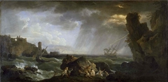 Marine, le soir ou la tempête by Joseph Vernet