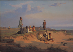 Men of Skagen on a Summer Evening in Fair Weather by Martinus Rørbye