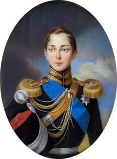 Miniature of Tsarevich Alexander Nikolaevich of Russia. by Iwan Winberg