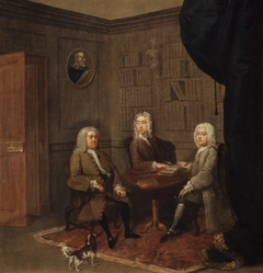 Nicol Graham of Gartmore (1695 - 1775) and Two Friends Seated in a Library by Gawen Hamilton