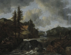 Norwegian Landscape with Waterfall by Jacob van Ruisdael