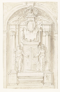 Ontwerp voor grafmonument van Jean Grusset, genaamd Richardot by Peter Paul Rubens