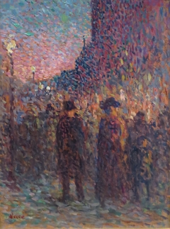 Paris: Boulevard at Night by Maximilien Luce