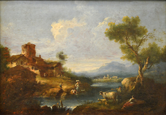 Pastoral Landscape by Giuseppe Zais