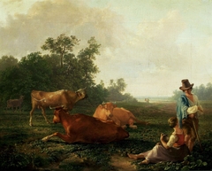 Pastoral scene. by Friedrich Nerly