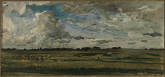 Paysage aux moissonneurs by Charles-François Daubigny