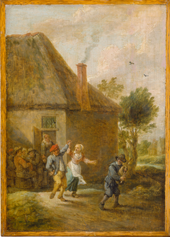 Peasants Dancing in Front of an Inn by David Teniers the Younger