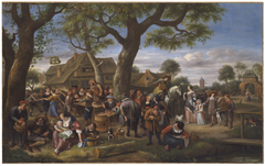 Peasants Merrymaking Outside an Inn by Jan Steen