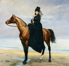 Portrait équestre de Mademoiselle Croizette by Carolus-Duran