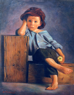 "Portrait of a little boy" by Οδυσσέας Οικονόμου