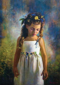 "Portrait of a little girl" by Οδυσσέας Οικονόμου