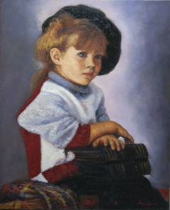 "Portrait of a little girl" by Οδυσσέας Οικονόμου