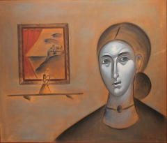 Portrait of a woman by Aggeliki Papadomanolaki