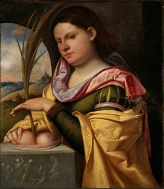 Portrait of a Young Woman as Saint Agatha by Giovanni Cariani