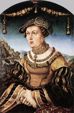 Portrait of Marie Jakobäa of Baden-Sponheim. by Hans Wertinger