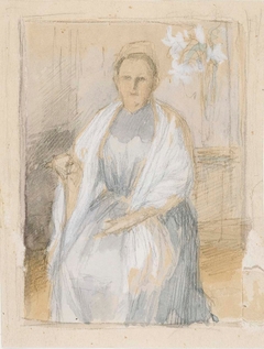 Portrait of Mrs. Anna Sinebrychoff, Sketch by Albert Edelfelt