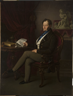 Portrait of Władysław Branicki, seated with a letter in his hand by nieznany malarz włoski