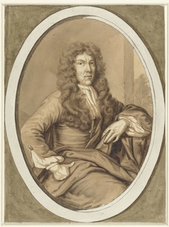 Portret van een jonge man, in ovaal by Cornelis Dusart