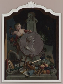 Portret van een man met nautische instrumenten by Elias van Nijmegen