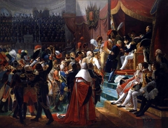 Première distribution des croix de la Légion d'honneur dans l'église des Invalides par l'empereur, 14 juillet 1804 by Jean-Baptiste Debret