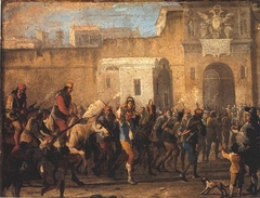 Punishment of the thefts at Masaniello's time. by Domenico Gargiulo