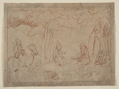 Rama and Lakshmana Visit the Hermitage of an Ascetic by Nainsukh