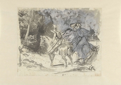 Richard en Wamba zien de mannen van Jan Zonder Land by Eugène Delacroix