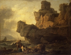 Rocks on a Seashore by Claude-Joseph Vernet