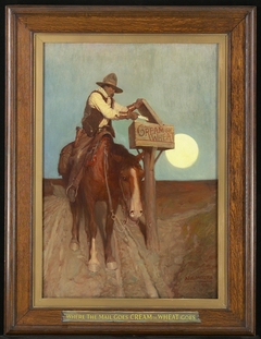 Rural Delivery (Where the Mail Goes, 'Cream of Wheat' Goes) by N.C. Wyeth