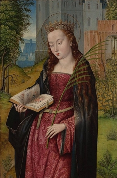 Saint Barbara by Master of the Embroidered Foliage