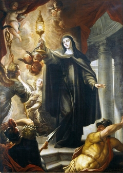 Saint Clare Driving Away the Infidels with the Eucharist by Isidoro Arredondo