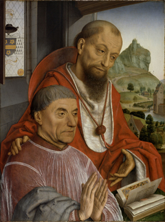 Saint Jerome and a Canon Praying by Simon Marmion