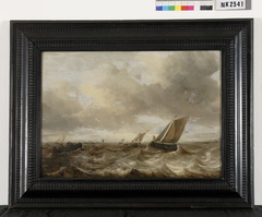 Schepen op ruwe zee by Abraham van Beijeren