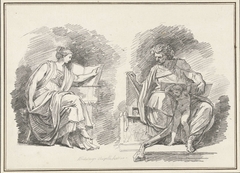 Sibylle Erythrea en de profeet Daniël by Jean-Honoré Fragonard