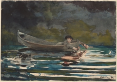 Sketch for "Hound and Hunter" by Winslow Homer