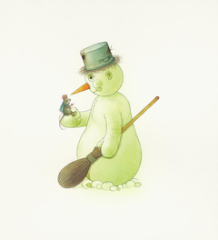 Snowman and Mouse by Kestutis Kasparavicius