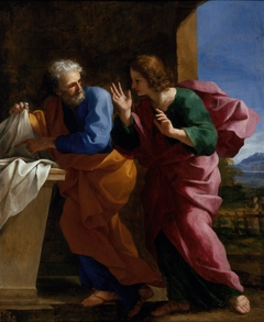 St. John and St. Peter at Christ's Tomb by Giovanni Francesco Romanelli