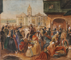 Study for Lima’s Main Square by Johann Moritz Rugendas