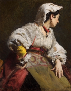 Study of an Italian woman by Leon Wyczółkowski