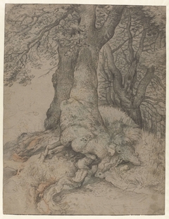 Study of Tree Trunks and Roots by Roelant Savery