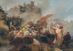 Sturm der Türken auf die Löwelbastei by Leander Russ