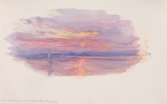 Sunset, Caernarvon, North Wales by George Elbert Burr