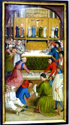 The blood miracle of the Corpse of Saint Bernard of Siena by Master of the Wolfgang Altar