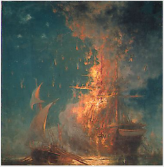 The Burning of the 'Philadelphia' by Edward Moran