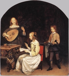 The Concert: Singer and Theorbo Player by Gerard ter Borch