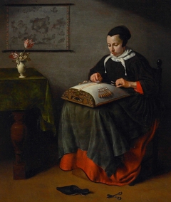 The Lacemaker by Pieter Cornelisz van Slingelandt