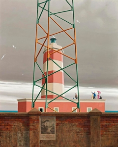 The Lighthouse, Fiumicino by Jeffrey Smart