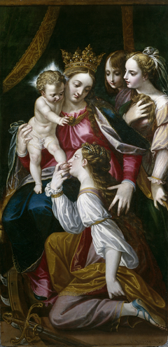 The Mystic Marriage of Saint Catherine by Alonso Sánchez Coello