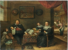 The Print Collector and His Family by Gonzales Coques