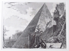 The Pyramid of Caius Cestius by Giovanni Battista Piranesi